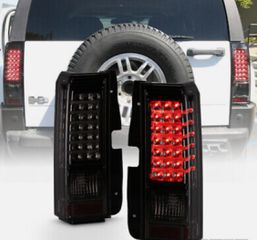 ΦΑΝΑΡΙΑ ΠΙΣΩ Hummer H3 Smoked LED Tail Lights Brake Lamps w/ LED Bar Left+Right Set