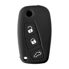 Κάλυμμα κλειδιού σιλικόνης Fiat/Lancia/Citroen/Peugeot Type-3 μαύρο 1τμχ