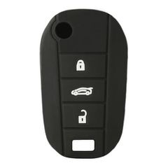 Κάλυμμα κλειδιού σιλικόνης Peugeot Type-4 μαύρο 1τμχ