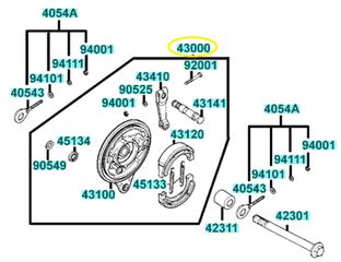 Κιθάρα Πίσω Κομπλέ Kymco CK.125 2006 - 2008 43000-KGG7-8400