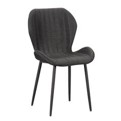 Καρέκλα Τραπεζαρίας Μεταλλική 4τμχ Fiore Black Ύφασμα 51x54x45-85εκ.