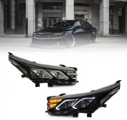 ΦΑΝΑΡΙΑ ΕΜΠΡΟΣ 13-17 Toyota Corolla 11th Gen (International  E170) Lexus Styles Dual Beam Projector HeadLights Black