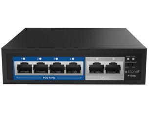 Ethernet switch 10/100Mbps 6 θυρών με 4P POE 802.0at/af P106C STONET