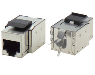 Keystone jack RJ45 STP θωρακισμένο CAT 5e TOOLESS 180° SILVER 7KJ2-CEFS SUT