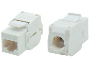 Φις keystone jack RJ45 UTP CAT 6 tooless SUT λευκό χρώμα