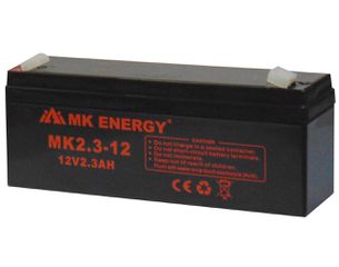 Μπαταρία μολύβδου κλειστού τύπου 12V/2.3Ah MK2.3-12 MKE κατασκευασμένη από ABS 178x35x66mm