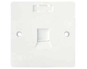 Πρόσοψη πρίζας δικτύου 1P επίτοιχη 86X86mm με jack CAT 5e FTP 65401154 KRONE