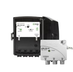 Ενισχυτής ιστού με τροφοδοτικό JSBA-103-C48 IKUSI παράκαμψη DC για ενεργές κεραίες