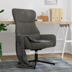 Πολυθρόνα Relax Σκούρο Γκρι Βελούδινη 341109