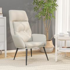 Πολυθρόνα Relax Κρεμ από Συνθετικό Καστόρι 341284