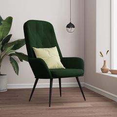 Πολυθρόνα Relax Σκούρο Πράσινο Βελούδινη 341196