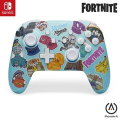 PowerA Enhanced Wireless Controller for Nintendo Switch - Fortnite Sticker Mania / Nintendo Switch
