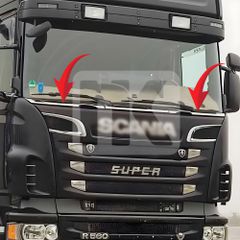 Ανοξείδωτο κάλυμμα μετώπης παρμπρίζ Scania 5/6