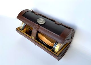 SPIRIT-OF-ST.LOUIS Compact Travel Shoe Shine Polish Care Kit With Leatherette Barrel Case - Kιτ Σετ Περιποίησης Παπουτσιών