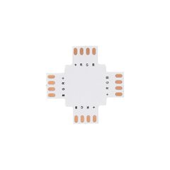 Connector + Σταυρός για RGB Ταινίες LED 7.2 & 14.4 Watt - Μ3 x Π3 x Υ0.1cm