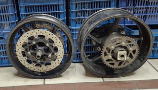 YAMAHA FZ1 2006 2012 ΖΑΝΤΕΣ ΕΜΠΡΟΣ ΠΙΣΩ ΜΕ ΔΙΣΚΟΠΛΑΚΕΣ ΓΡΑΝΑΖΙΕΡΑ ΑΞΟΝΕΣ ΑΠΟΣΤΑΤΕΣ ΚΟΜΠΛΕ ΈΤΟΙΜΑ ΓΙΑ ΜΕΤΑΤΡΟΠΗ-thumb-1