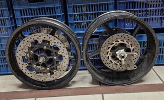 YAMAHA FZ1 2006 2012 ΖΑΝΤΕΣ ΕΜΠΡΟΣ ΠΙΣΩ ΜΕ ΔΙΣΚΟΠΛΑΚΕΣ ΓΡΑΝΑΖΙΕΡΑ ΑΞΟΝΕΣ ΑΠΟΣΤΑΤΕΣ ΚΟΜΠΛΕ ΈΤΟΙΜΑ ΓΙΑ ΜΕΤΑΤΡΟΠΗ-thumb-5