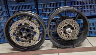 YAMAHA FZ1 2006 2012 ΖΑΝΤΕΣ ΕΜΠΡΟΣ ΠΙΣΩ ΜΕ ΔΙΣΚΟΠΛΑΚΕΣ ΓΡΑΝΑΖΙΕΡΑ ΑΞΟΝΕΣ ΑΠΟΣΤΑΤΕΣ ΚΟΜΠΛΕ ΈΤΟΙΜΑ ΓΙΑ ΜΕΤΑΤΡΟΠΗ-thumb-6