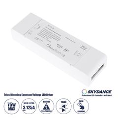 SKYDANCE AC Triac Dimmer Push Dimming 1 Κανάλι AC 200-240V 1 x 3.125A 75W - Max 3.125A 75W - IP20 Μ18 x Π5.7 x Υ3cm - 5 Χρόνια Εγγύηση