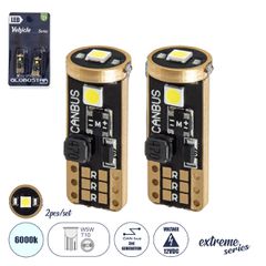 T10 W5W Λάμπες Αυτοκινήτου LED  3rd Generation Can-Bus Extreme Series 3xSMD3030 3W 423lm 360° DC 12-16V IP20 Φ1 x Υ2.5cm Ψυχρό Λευκό 6000K - Σετ 2 Τεμαχίων σε Blister