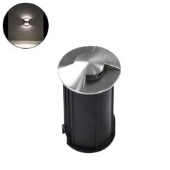 Χωνευτό Φωτιστικό Σποτ Δαπέδου Two Sided LED 1W 115lm 30° DC 24V Αδιάβροχο IP68 Φ5 x Υ9cm Φυσικό Λευκό 4500K - Ανοξείδωτο Ατσάλι - 3 Χρόνια Εγγύηση