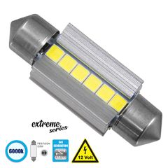 Λάμπα Αυτοκινήτου 36mm FESTOON  3rd Generation Can-Bus Extreme Series LED 6 SMD 3030 6W 900lm 120° DC 12V IP20 Ψυχρό Λευκό 6000K