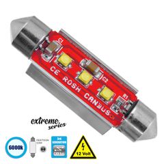 Λάμπα Αυτοκίνητου 42mm FESTOON  3rd Generation Can-Bus Extreme Series LED 3 CREE XBD 7.5W 1058lm 120° DC 12V IP20 Ψυχρό Λευκό 6000K