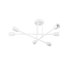 Μοντέρνο Φωτιστικό Οροφής Πλέγμα Πολύφωτο 6 x E27 IP20 Λευκό Μέταλλο - Μ61 x Π61 x Υ37cm