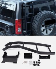 ΣΚΑΛΑ ΠΙΣΩ Aluminum Tailgate Rear Door Climbing Ladder Mount Fit For Hummer H3 2005-2009