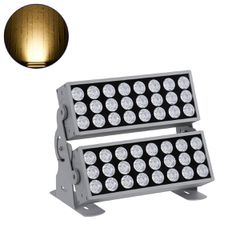 Προβολέας Wall Washer για Φωτισμό Κτιρίων LED 120W 10800lm 3° DC 24V Αδιάβροχο IP65 L38 x W30.5 x H24cm Θερμό Λευκό 2700K - Ασημί - 3 Years Warranty