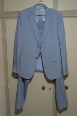 Κοστούμι Γκρι - Γαλάζιο - Νούμερο Παντελόνι 46 + Σακάκι 52