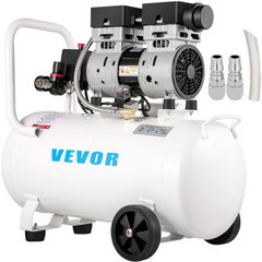 VEVOR Air Compressor 11 Gallon, Ultra Quiet Air Compressor 1 HP, Oil-free Air Compressor Steel Tank 750W, Portable Air Compressor 8 bar, Ultra Quiet Compressor για επισκευή στο σπίτι, Φούσκωμα ελαστικ