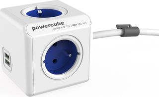 Allocacoc Extended USB PowerCube 4 θέσεων & 2xUSB & καλώδιο 1,5m – Μπλε