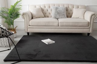 Χαλί Rabbit σε χρώμα μαύρο Art 9644 διαστάσεων 160x230cm