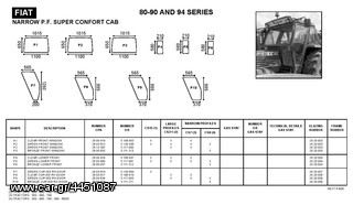FIAT AGRI 80-90-94 SERIES SUPER CONFORT CAB ΓΝΗΣΙΑ ΚΡΥΣΤΑΛΛΑ ΚΑΜΠΙΝΑΣ