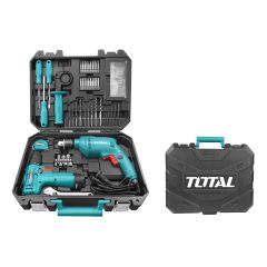 TOTAL Σετ ηλεκτρικός δράπανος 680W και δραπανοκατσάβιδο μπαταρίας Li-ion 12V / 1.5Ah 119 τεμάχια (THKTHP1192)