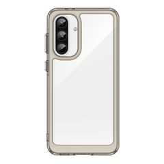Outer Space Case for Samsung Galaxy A36 Cover with Flexible Frame - Semi-Transparent, Black