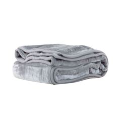 Κουβέρτα μονόχρωμη Σχ.Maya 490 gsm 100% polyester διαστάσεων 220x240cm σε χρώμα Grey