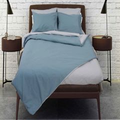 Σετ παπλωματοθήκη Σχ. Rainbow μονόχρωμη poly/cotton 144 κλωστών διαστάσεων 220x250cm σε χρώμα Blue