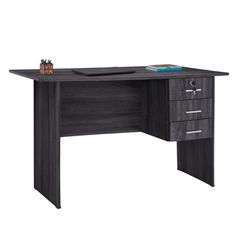 Γραφείο μελαμίνης Hayden διαστάσεων120x60x75Υcm με 3 συρτάρια σε χρώμα ανθρακί