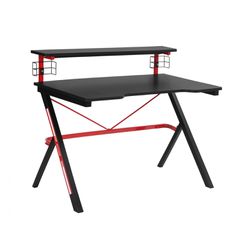 Γραφείο gaming PRO UNITY 120x60x73cm με garbon επιφάνεια & μαύρο μεταλλικό σκελετό
