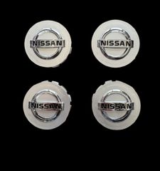 Τάπες για κέντρο ζάντας ασημί 70mm - Nissan