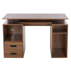 Γραφείο μελαμίνης Status Walnut διαστάσεων 120x55x76cm-thumb-2