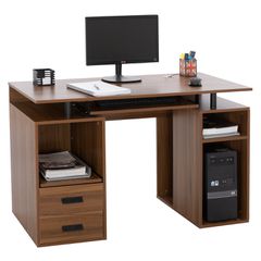 Γραφείο μελαμίνης Status Walnut διαστάσεων 120x55x76cm
