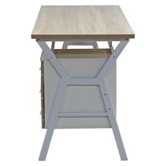 Γραφείο με μεταλλικό σκελετό Sonama λευκό 150x60x76Ycm-thumb-2