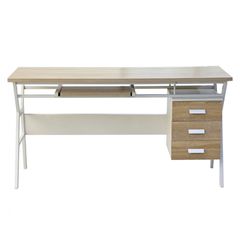Γραφείο με μεταλλικό σκελετό Sonama λευκό 150x60x76Ycm-thumb-1