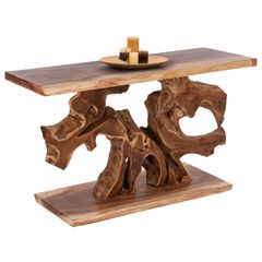 Κονσόλα από μασίφ ξύλο Teak φυσικό 150x40x80Υcm