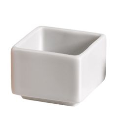 Μπώλ τετράγωνο διαστάσεων 5x5xY4cm σε χρώμα λευκό