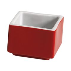 Μπώλ τετράγωνο διαστάσεων 5x5xY4cm σε χρώμα κόκκινο