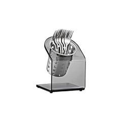 Buffet Stand για μαχαιροπίρουνα 1 θέσης με βάση από παχύ Plexiglass φυμέ 14x15x12cm